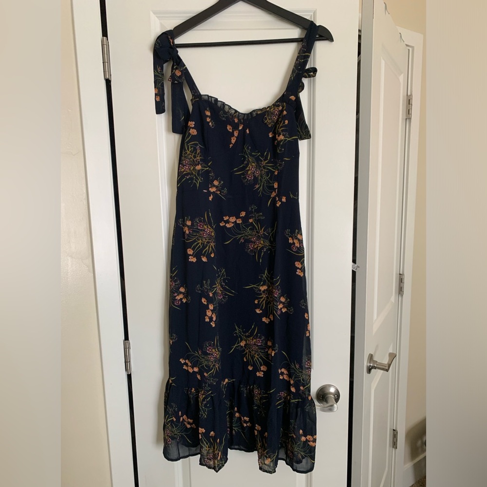 Navy floral dress